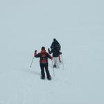 farbige Tupfer im endlosen Weiss