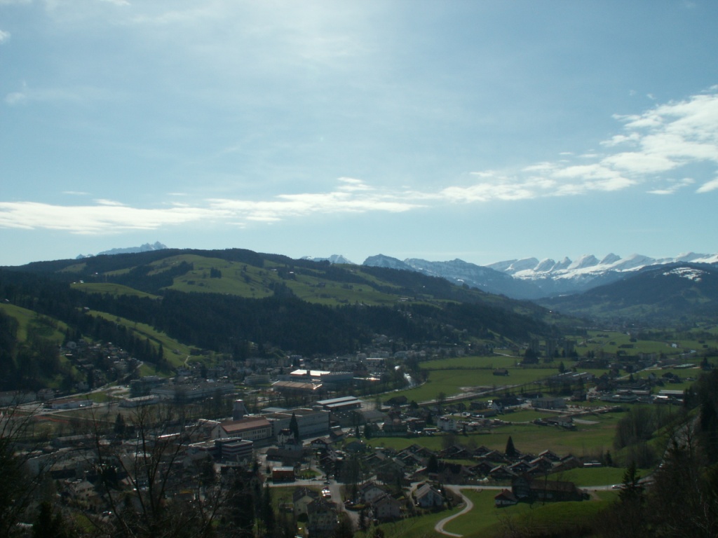 Wattwil mit Säntis und Churfirsten