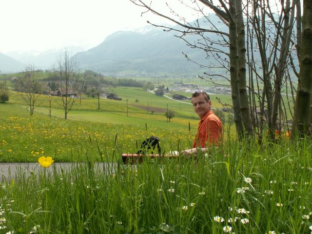 Franco geniesst die Mittagspause