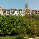 Breitbildfoto von Fribourg vom Pont de St.Jean aus gesehen