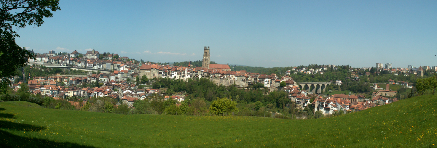 Breitbildfoto von Fribourg