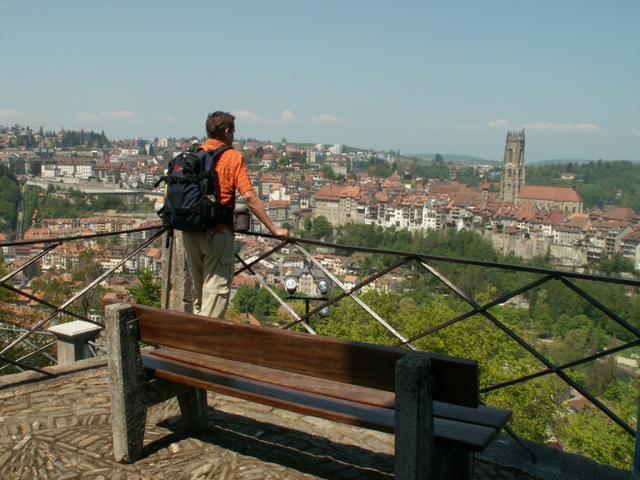 von der Loreto Kapelle hat man eine grandiose Aussicht auf Fribourg