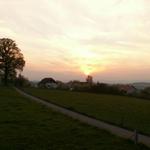 Sonnenuntergang über Fribourg
