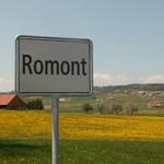 Ortstafel von Romont