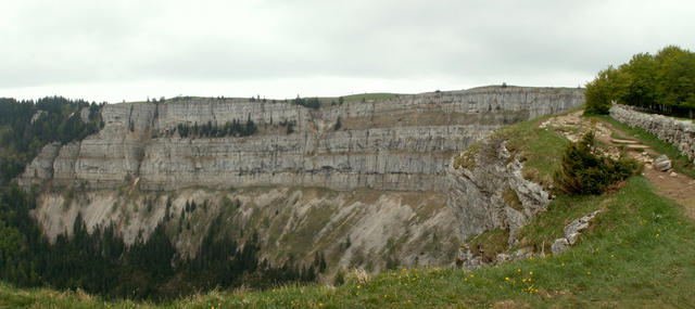 Breitbildfoto vom Creux du Van