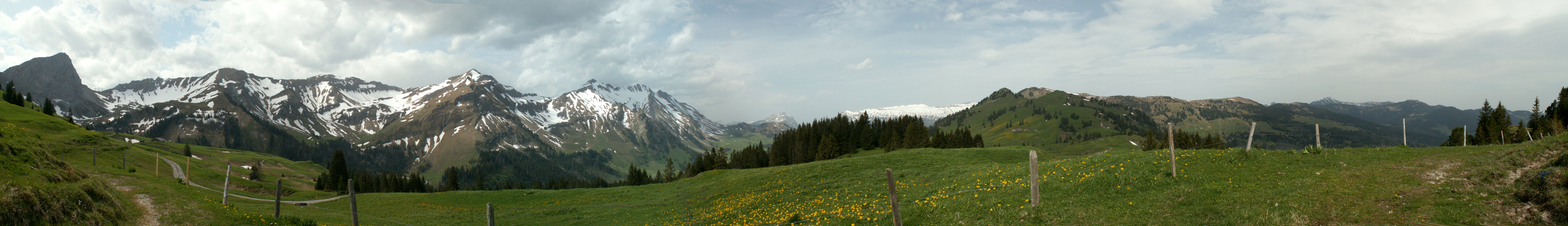 Breitbildfoto bei Jänzimatt mit Arnihaagen und Brienzer Rothorn