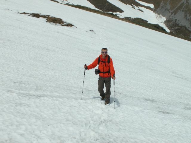 Franco ein Farbtupfer im Schnee