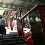 Standseilbahn die uns rauf nach Stoss bringt