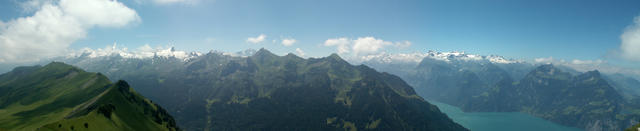 Breitbildfoto vom Huserstock aus gesehen mit Blick Richtung Rophaien