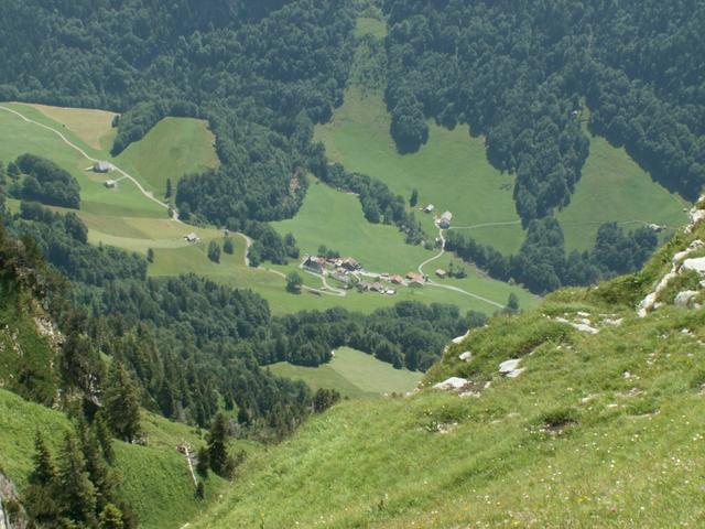 Blick runter nach Riemenstalden