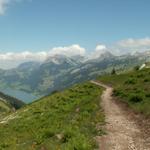 von hier aus geht es nur noch runter bis zum Wägitalersee