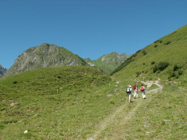 von hier aus geht es steiler aufwärts