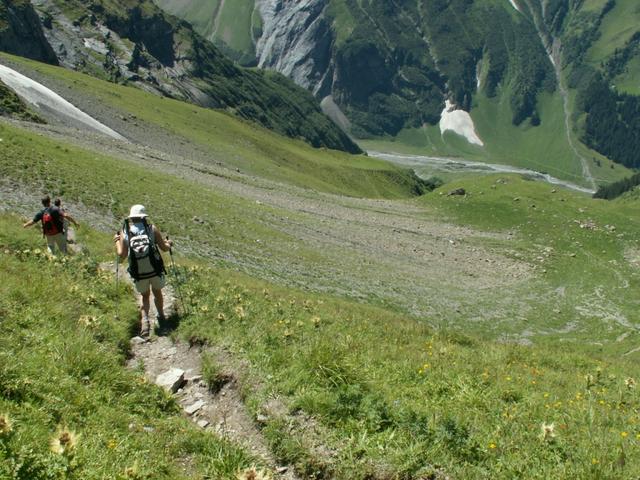 es geht runter und zwar 1600 Höhenmeter