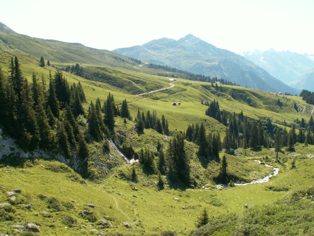Blick zurück zur Saaser Alp