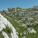 der Weg schlängelt sich durch die Felsbrocken