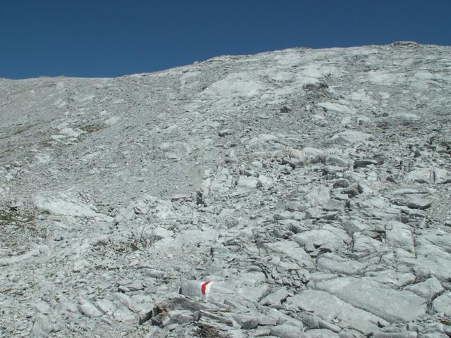 der Rätschenhorn eine Kalkwüste