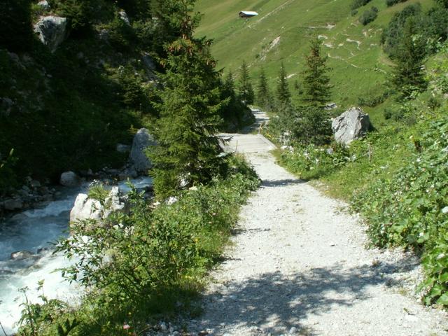 über Kieswege geht es Richtung St.Antönien