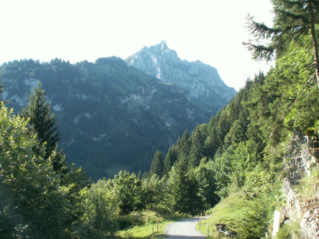 auf asphaltierter Strasse geht es runter nach Talalp
