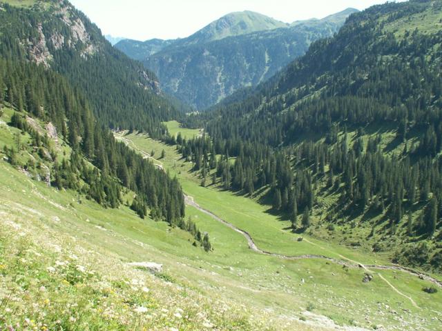 Blick runter ins Mürtschental nach unter Mürtschen