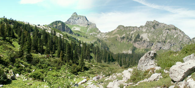 Breitbildfoto Fronalpstock mit Schijenstock