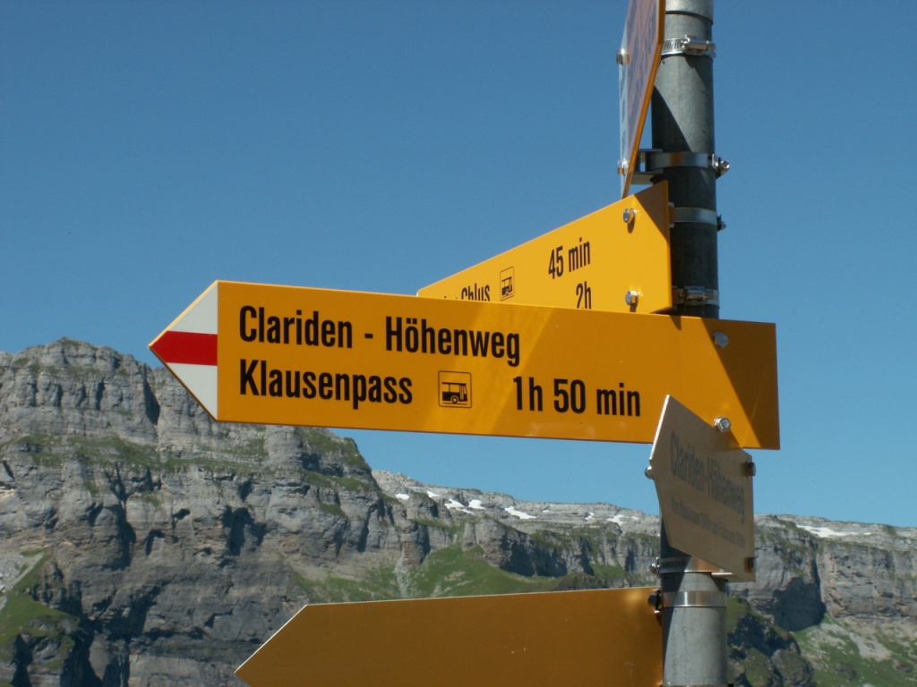 wir wählen den Clariden Höhenweg