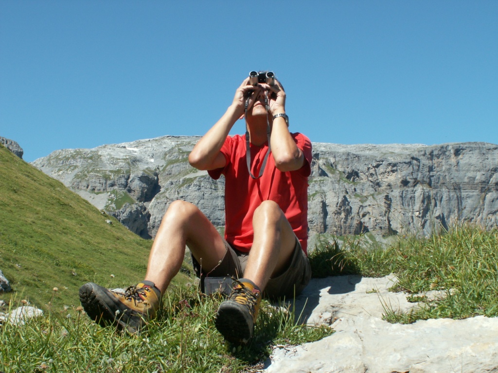 Franco bewundert die Gletscherwelt