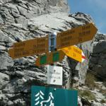 Wegweiser bei dem Rautihütten 1647 m.ü.M.