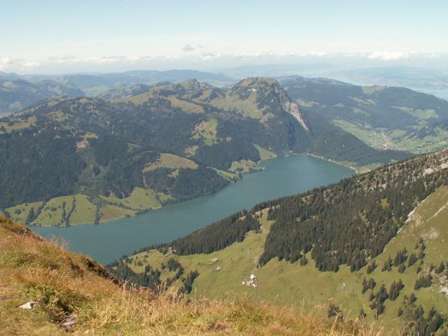 der Wägitalersee von oben