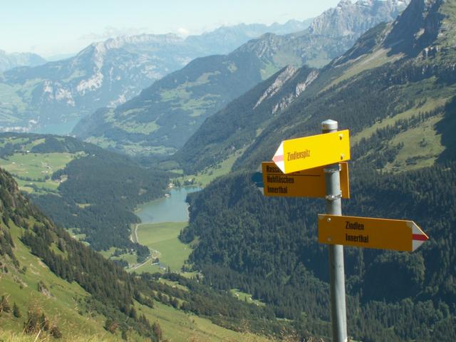 Blick runter zum Obersee und Oberseetal