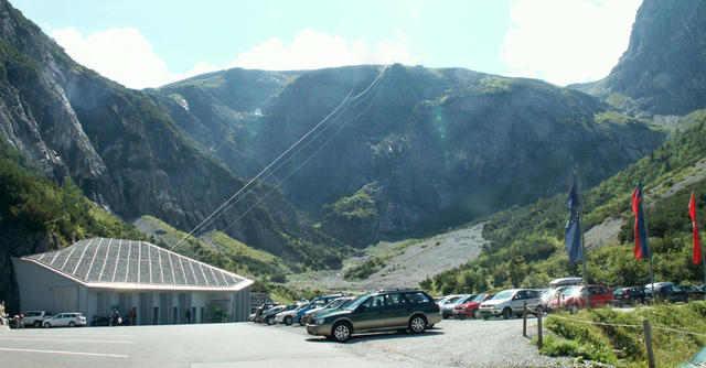 Blick hinauf zum Staudann