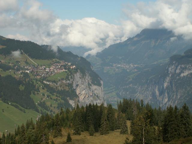 Blick runter ins Lauterbrunnental