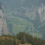 Blick runter ins Lauterbrunnental