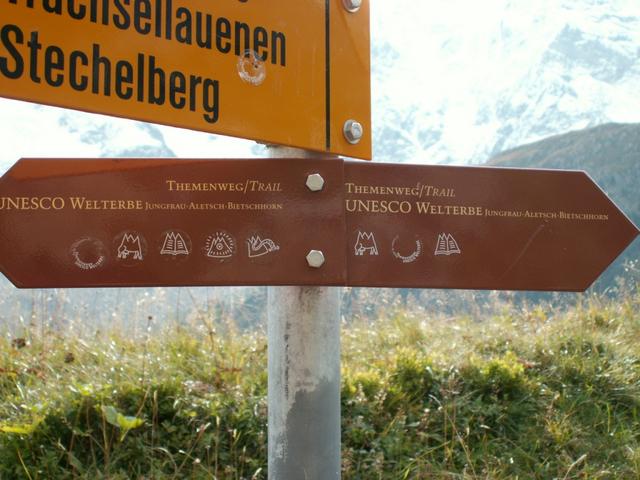 auf dem Themenweg UNESO Weltnaturerbe Jungfrau-Aletsch-Bietschhorn