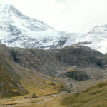 Breitbildfoto vom Oberhornsee aus gesehen mit Blick Richtung Breithorn