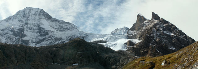 Breitbildfoto Breithorn, Wetterlücke und Tschingelhorn