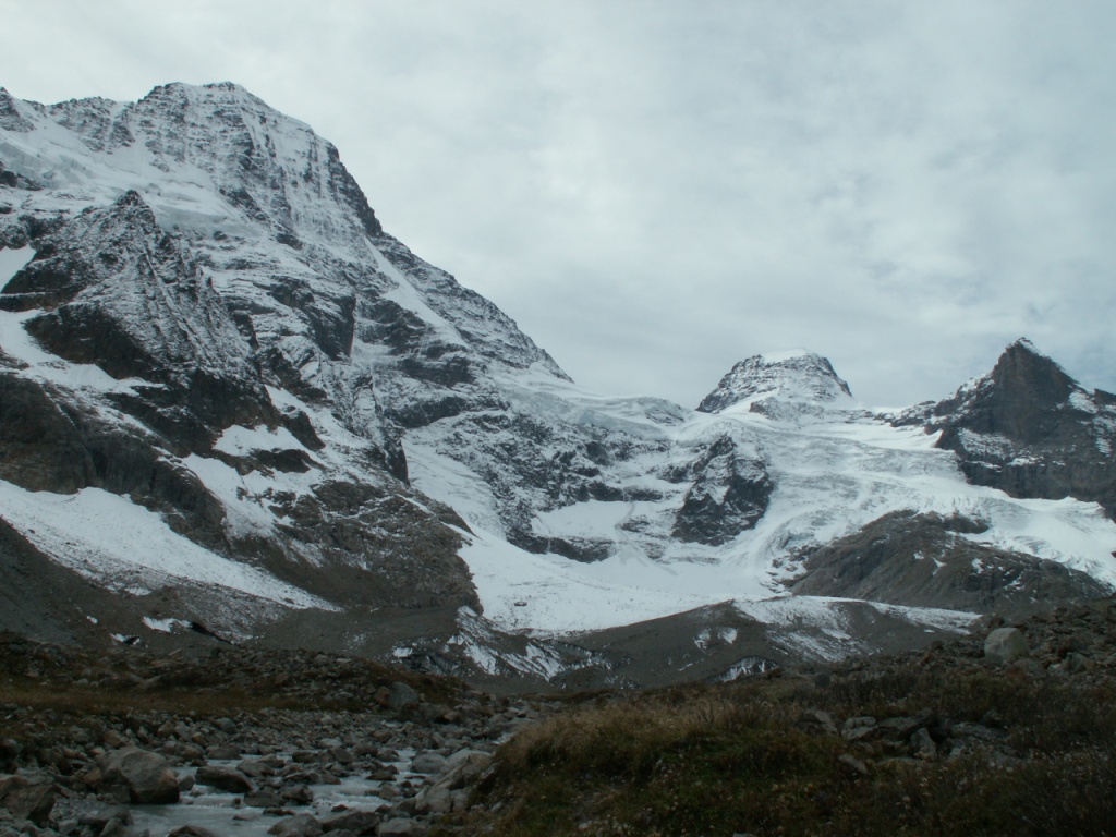 letzter Blick zur Wetterlücke mit Wetterlücken- und Breithorngletscher