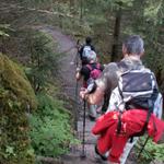 steil geht es bei der Schlucht runter