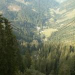 Blick von der Bergstation runter ins Niderental