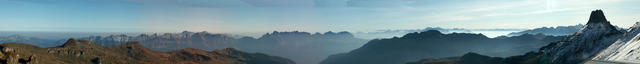 Breitbildfoto vom Wissmilenpass mit Blick Richtung Churfirsten und Alvier Kette