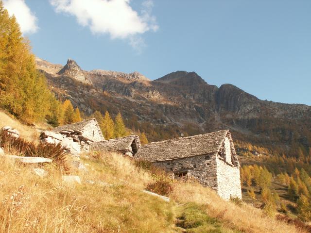 Alphütten auf der Alpe del Efra