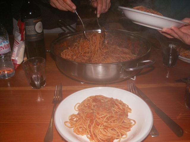 Helen hat super feine Spaghetti gekocht