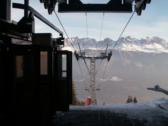 Bergstation 1484 m.ü.M. der Luftseilbahn Saxli-Schönhalden