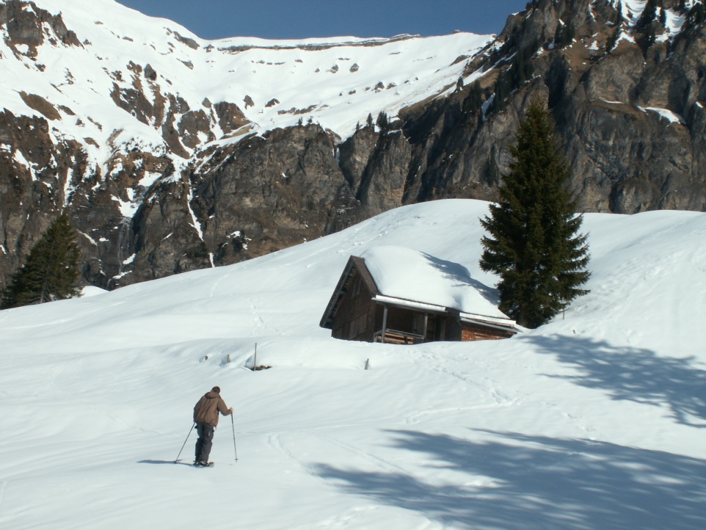 Stefano möchte als erster die Hütte erreichen