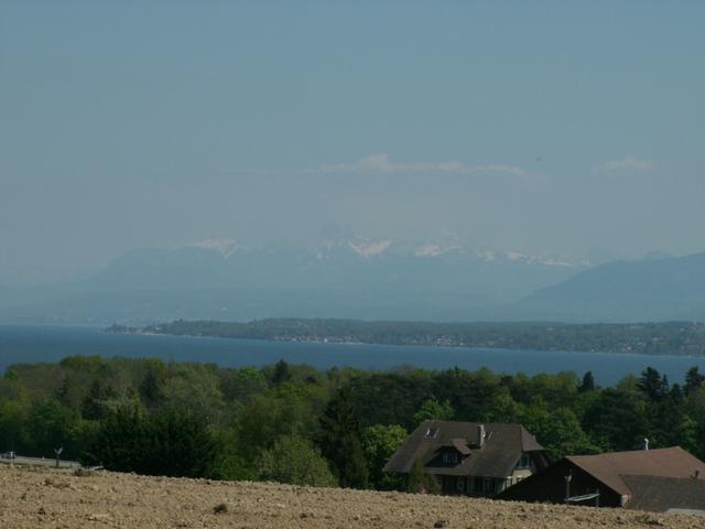 Blick Richtung Genfersee und Mont Blanc