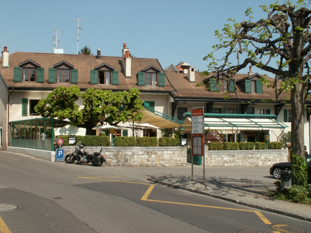 Blick zurück zum Restaurant Relais de Chambésy