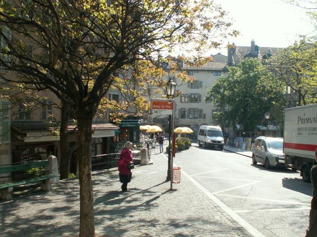 Romantischer Place Bourg de Four im Herzen der Altstadt von Genève