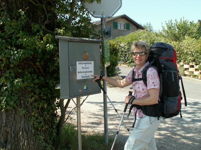 der letzte Stempel vor der Grenze