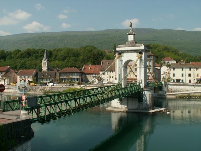Hängebrücke bei Seyssel