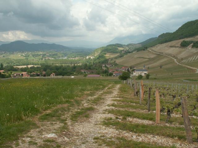 Blick zurück nach Jongieux