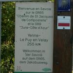noch 255km bis Le Puy en Velay